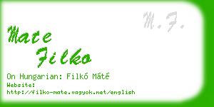 mate filko business card